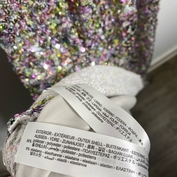 Zara Viral colorful SEQUIN KNIT HALTER DRESS NWT - Picture 5 of 14